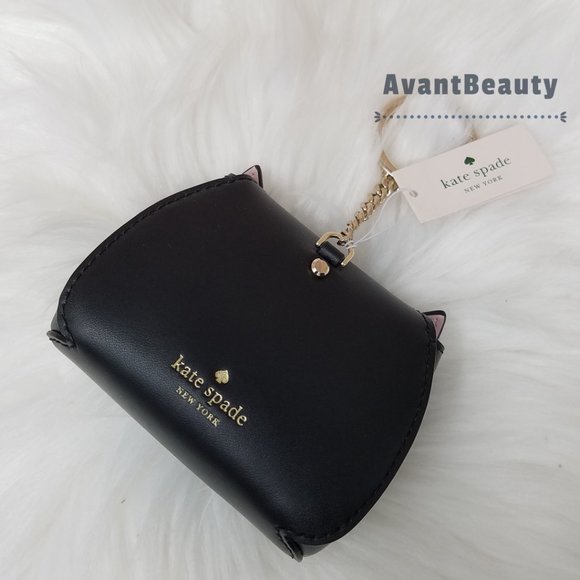 Kate Spade New York Staci Medium Satchel Black Crossbody With Cat Meow Key Fob - Picture 5 of 15